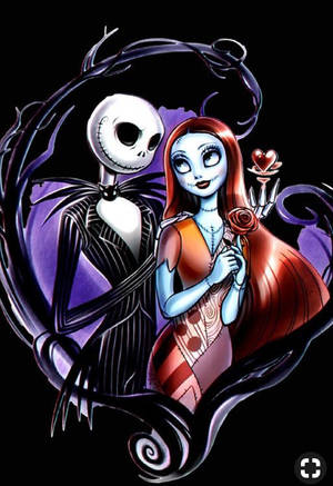The Nightmare Before Christmas Romance Artwork Wallpaper