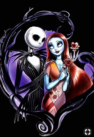 The Nightmare Before Christmas Romance Artwork Wallpaper