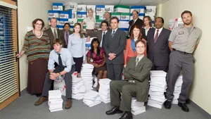 The Office Us Cast Stockroom Wallpaper