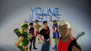 The Powerful Team Of Young Justice Strikes A Pose Wallpaper