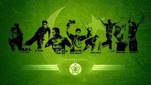 The Pride Of Pakistan - Team Green In Action Wallpaper