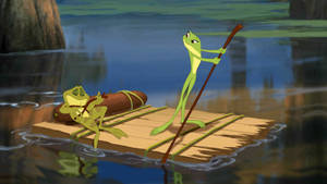 The Princess And The Frog Make-shift Boat Wallpaper