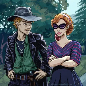 The Queen's Gambit Beth And Benny Artwork Wallpaper