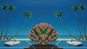 The September Wind Vaporwave Desktop Wallpaper