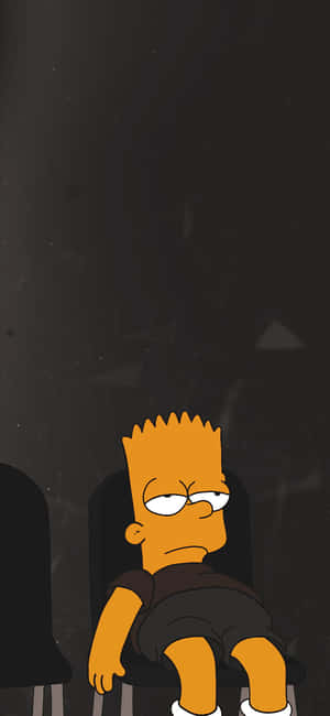 The Simpsons Character Is Sitting In A Chair Wallpaper