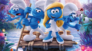 The Smurfs Movie Teaser Poster Wallpaper