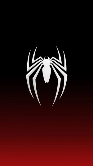 The Spider-man Logo On A Red Background Wallpaper