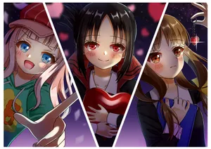 The Stars Of Kaguya Sama Love Is War - Chika And Miyuki Wallpaper