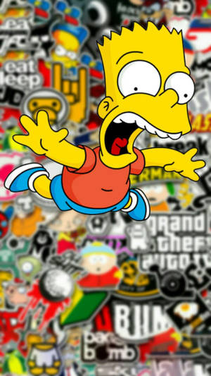 The Stylish Simpsons Family Chilling Out. Wallpaper