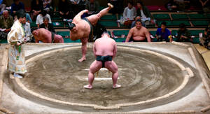 The Tradition Of Sumo Wrestling Remains Strong In Japan Wallpaper