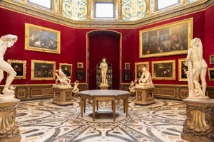 The Tribune Inside Uffizi Gallery Wallpaper