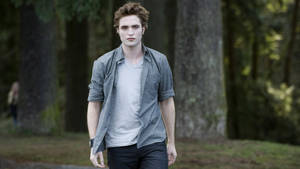 The Twilight Saga Edward In Woods Wallpaper