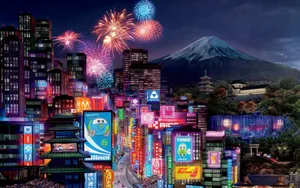 “the Vibrant Streets Of Harajuku” Wallpaper