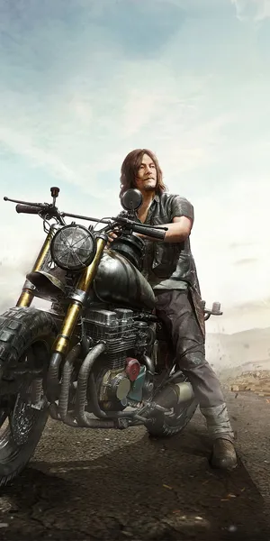 The Walking Dead Daryl On Motorcycle Wallpaper