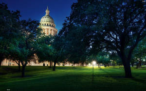 The White House In The Meadows Wallpaper