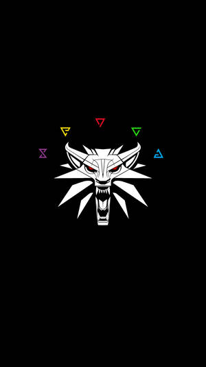 The Witcher 3 White Wolf Medallion Wallpaper