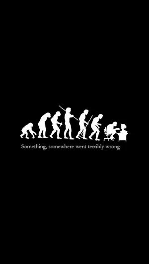 Theory Of Evolution Concept Black Phone Wallpaper