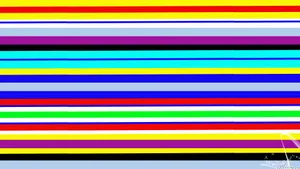 Thick And Thin Horizontal Rainbow Stripes Wallpaper