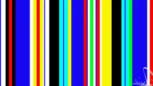 Thick And Thin Vertical Rainbow Stripes Wallpaper