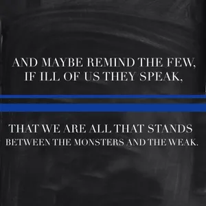 Thin Blue Line Statement Wallpaper