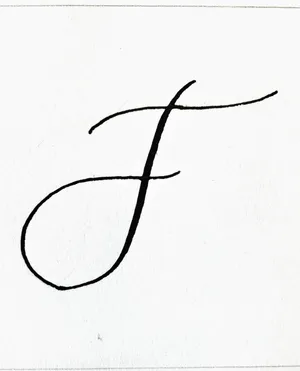 Thin Cursive Letter F Wallpaper