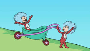 Thing1and Thing2 Playful Mischief Wallpaper
