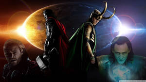Thor And Loki Rivals And Brothers Wallpaper