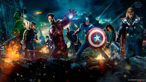 Thor And Other Avengers Wallpaper