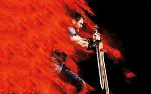 Thor Red Orange Artwork Wallpaper