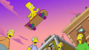 Thrasher Bart Simpson Skateboarding Wallpaper