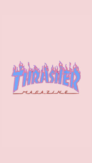 Thrasher Magazine Pink Skateboard Logo Wallpaper