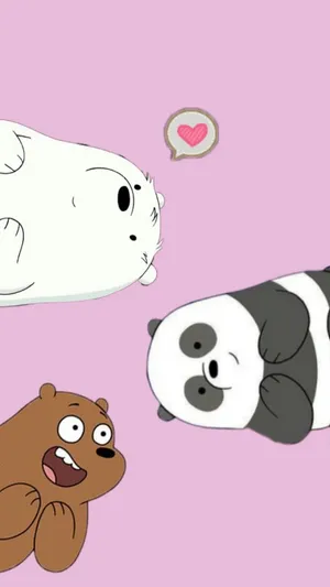 Three Bears Pan-pan Grizz Ice Wallpaper