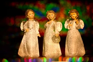 Three Christmas Angels Wallpaper