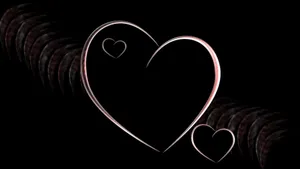 Three Hearts Black Love Wallpaper