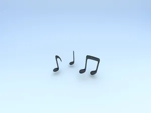 Three Music Notes Wallpaper