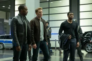 Three Standing Avengers Captain America Civil War Wallpaper