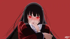 Thrilled Yumeko Jabami In Kakegurui Wallpaper
