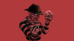 Thrilling Fan Art Portrayal Of Freddy Krueger Wallpaper