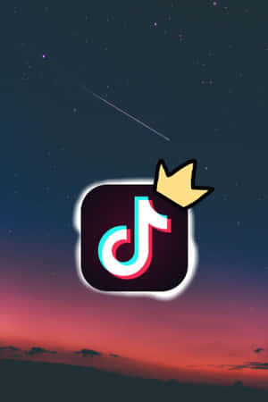 Tiktok Logo With Crown Wallpaper