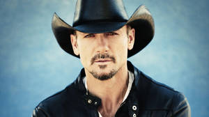 Tim Mcgraw Leather Jacket Cowboy Hat Wallpaper