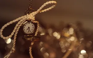 Time Clock With Rope Wallpaper