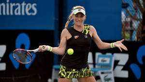 Timea Babos Stroke At Australian Open Wallpaper