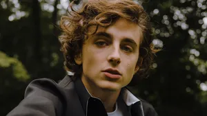 Timothée Chalamet Black Suit Wallpaper