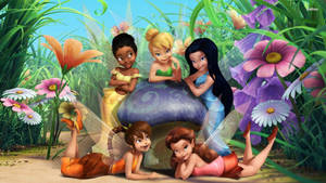 Tinkerbell With Her Best Friends Wallpaper