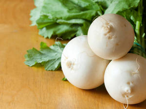 Tiny Roots White Turnips Wallpaper