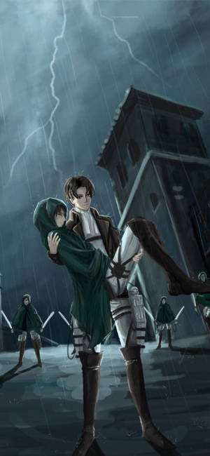 Titan Battles In High Definition: Levi And Mikasa Ackerman In Action In Aot 4k Wallpaper
