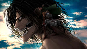 Titan Eren Yeager With Levi Ackerman Wallpaper