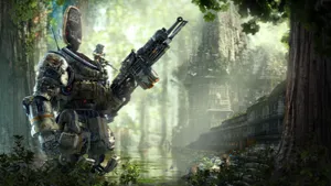 Titanfall 2 Titan In Jungle Wallpaper