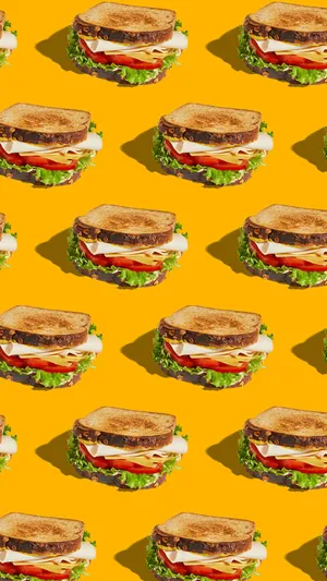 Toasted Sandwiches Art Wallpaper