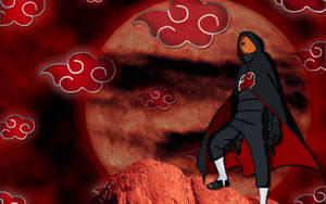 Tobi Naruto On Mountain Akatsuki Symbol Wallpaper